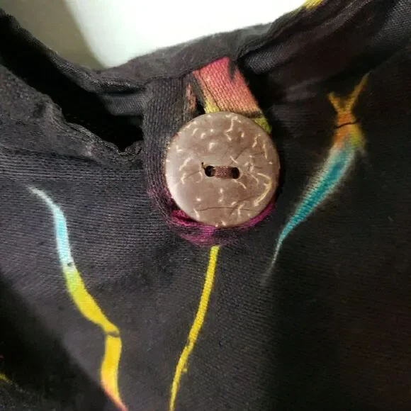 Tie Dye Crossbody Hobo Bag Rainbow Spiral Fabric Festival Purse Handmade Nepal - Picture 6 of 13